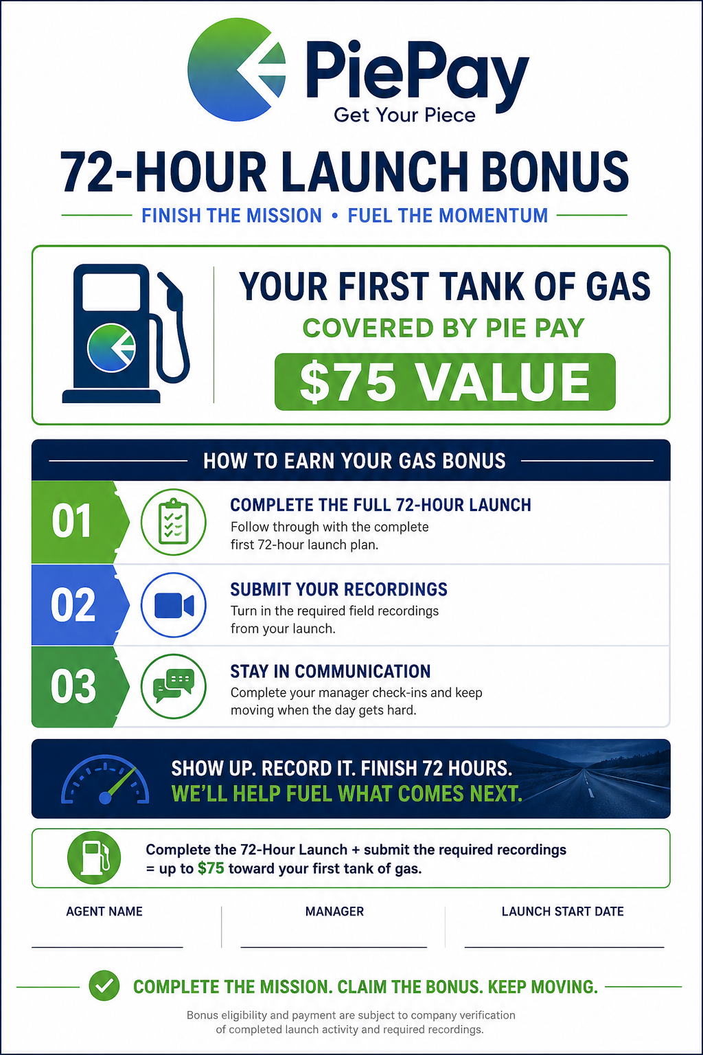 Gas Bonus, 72 hours